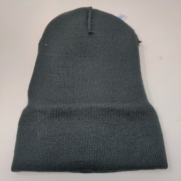 Port & Company Men's Knit Beanie Hat Black Embroidered Veltyma Fungicide Logo - Picture 9 of 12